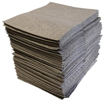 Oil-Dri L91001 15" W x 19" L Universal Middle Weight Bonded Perforated Pads (100 Mats/Box) - size: 100 Pads/Box, style: Middle Weight