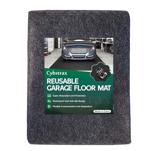 Oil Spill Mat - 72" x 60" Absorbent Oil Garage Floor Mat for Under Car - Protect Driveway from Drips, Spills, Stains, Reusable & Durable Garage Floor Protection Mat with Waterproof Backing - color: Charcoal, size: 5' x 6'