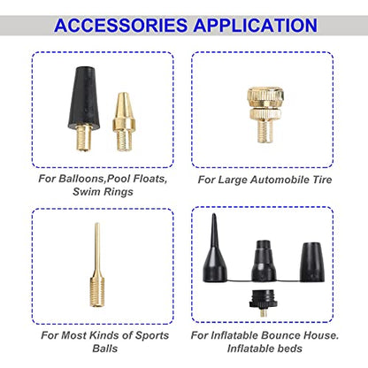 16 Pieces Heavy Duty Air Compressor Accessory Kit, 1/4 inch 25ft Recoil Poly Air Compressor Hose Kit, 100PSI Tire Inflator Gauge, Blow Gun and Nozzles, 1/4" NPT Air Coupler and Plug Kit