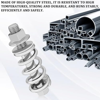 2PCS M10x1.25 Exhaust Manifold Bolts, Exhaust Flange Bolts, Muffler Repair Kit with Springs, for Automotive Exhaust Manifold Gasket Reduce Vibration Car Accessories Universal for Most Cars