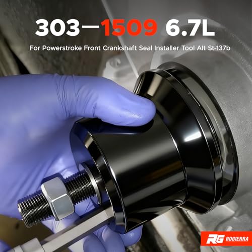 Rogierra Front+Rear Crankshaft Seal Remover & Installer Tool Set for Ford 6.7L Powerstroke Diesel 2011-2022 F250 F350 F450 F550 F650 F750 Super Duty, Replaces 303-1509 303-1510 303-1513 303-1514