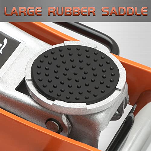 TONDA Low Profile Floor Jack, 2 Ton Aluminum and Steel Hydraulic Car Jack with Dual Pump System, Rapid Lift, Orange - color: 2T Orange