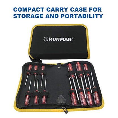 13-Piece Magnetic Torx Screwdrivers Set, Security Tamper Proof, T4、T5、T6、T7、T8、T9、T10、T15、T20、T25、T27、T30、T40 (red)