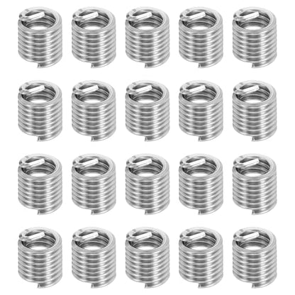 PATIKIL Wire Thread Inserts 1/4-20 UNC 1.5D 9.6mm, 20Pcs 304 Stainless Steel Helical Coiled Wire Screw Threaded Sleeve Sheath for Mechanical Equipment Automotive Repairs - size: 1/4-20 UNC, 9.6mm