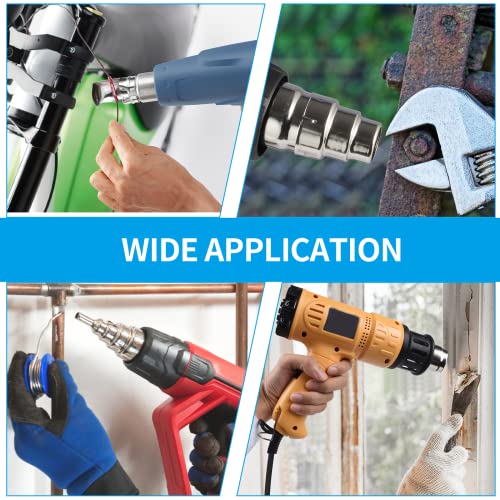4 Pcs Heat Gun Nozzles Kit, Stainless Steel Reflector Heat Resisting Nozzles Gun Accessory Replacement for Hot Air Gun Soldering Station Nozzle Tool - size: Style 1 (4 pcs)