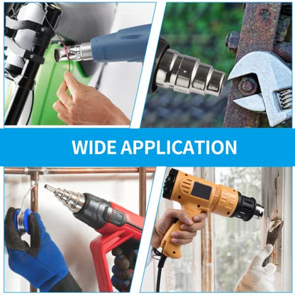 4 Pcs Heat Gun Nozzles Kit, Stainless Steel Reflector Heat Resisting Nozzles Gun Accessory Replacement for Hot Air Gun Soldering Station Nozzle Tool - size: Style 1 (4 pcs)