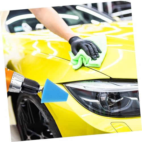 OSALADI 4pcs Cone Buffing Pads for Metal Polishing Automotive Wheel Detailing Sponge for Car Care Drill Polishing Wheel Kit for Hub Shine and Gloss