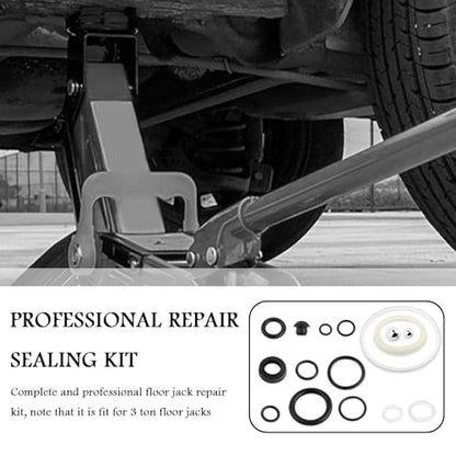 16PCS Hydraulic Jack Seal Kit,3 Ton Floor Jack Parts Kit Includes O Ring Seal/Oil Plug,Professional Floor Jacks Oil Sealing Kits for Hydraulic Systems Sealing Car Accessories