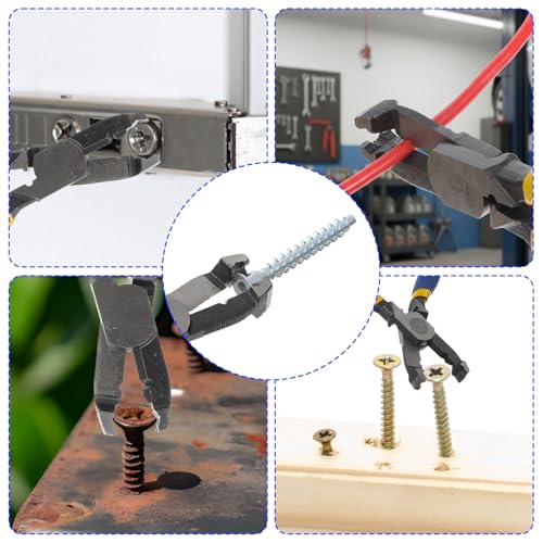 Multi-Function Screw Extractor Pliers, Stripped Screw Remover Tool with Non-slip Mouth, Remove Rusted Screws, Screws Pliers for Tightening, Loosening and Gripping Nuts and Bolts