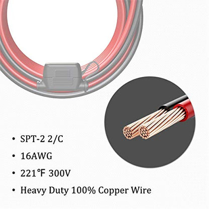 3-Pack 6FT 16AWG SAE to O Ring Terminal Harness, Battery Quick Disconnect Cable with 10A Fuse, 12V 24V Waterproof Eyelet Connector for Motorcycle, Car, Marine, Lawn Mower - color: 16AWG-6FT-3PCS