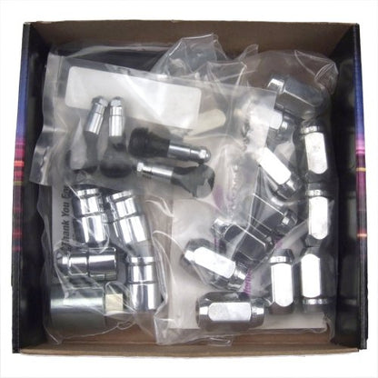 McGard 84630 Chrome Cone Seat Wheel Installation Kit (1/2" - 20 Thread Size) - for 6 Lug Wheels, 20 Lug Nuts / 4 Locks / 1 Key / 1 Storage Pouch
