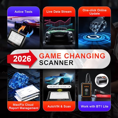 OTOFIX D1 Lite 2026 Bidirectional Scan Tool, 2 Years Free Update, 38+ Services, All System Diagnostic Scanner, Active Tests, AutoAuth FCA SGW, AutoVIN, CAN FD & DoIP, 99% Car Coverage