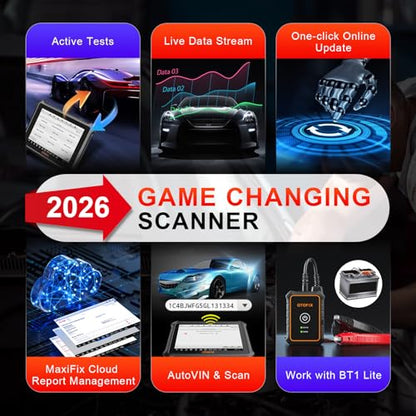 OTOFIX D1 Lite 2026 Bidirectional Scan Tool, 2 Years Free Update, 38+ Services, All System Diagnostic Scanner, Active Tests, AutoAuth FCA SGW, AutoVIN, CAN FD & DoIP, 99% Car Coverage