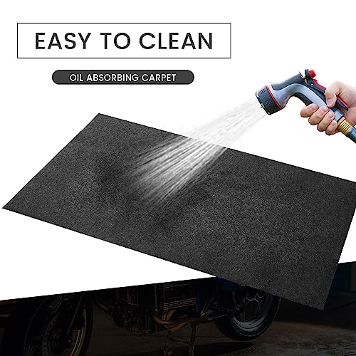 1 Pcs Oil Spill Mat Set (36"×60") - Complete Garage Floor Protection - Front & Rear Car Coverage - Reusable Washable Oil Drip Mats