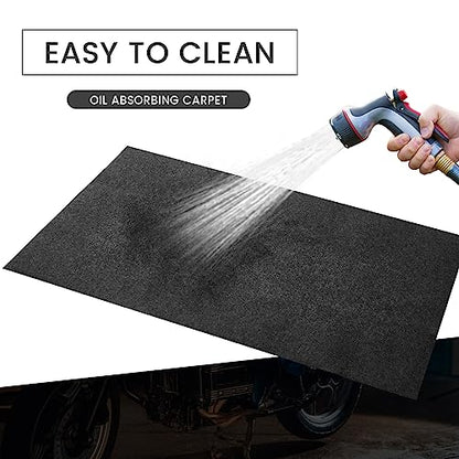 1 Pcs Oil Spill Mat Set (36"×60") - Complete Garage Floor Protection - Front & Rear Car Coverage - Reusable Washable Oil Drip Mats
