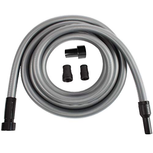 Cen-Tec Systems 94115 Premium 20 Ft. Shop Vacuum Hose with Power Tool Adapter Set Silver - size: 20 Ft. Hose