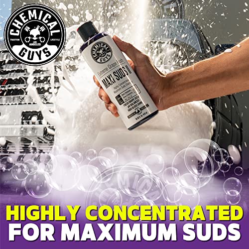 Chemical Guys, Maxi Suds II Foaming Car Wash Soap for Cannons, Grape, 64 oz | High-foam, pH-balanced suds for cannons, guns or buckets, gentle on wax and coatings - size: 64 Fl Oz (Pack of 1)