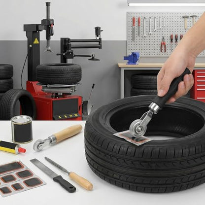 10Pcs Tire Patch Roller Tool Set 7.28X2.55X0.51In Automotive Tire Repair Tools for Patch Application and Air Removal Suitable for Car Motorcycle Atv Maintenance