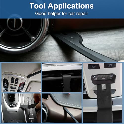 19Pcs Trim Removal Tool,Auto Clip Pliers Fastener Remover Set with Storage Bag,Car Pry Tool Kit for Door Panel Dashboard Body,Panel, Audio, Dash, Window and Upholstery, Black - color: Black