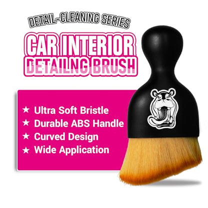 H.O.W 2 PCS Car Interior Detailing Brushes Automotive Cleaning Brush Kits for Vent Seat Crevice Dashboard Leather Air Conditioner
