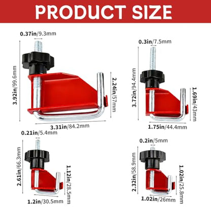 4Pcs Hose Pinch Off Pliers, Hose Clamp Pliers for Flexible Fuel Line Coolant Radiator Brake Hoses Without Damaging The Line(Color:Red)