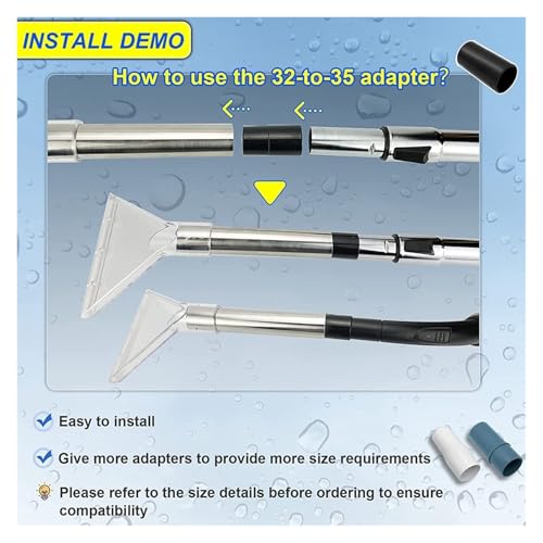 Extractor Hand Wand with Clear Head for Upholstery & Carpet Cleaning,Car Detailing Vacuum Wand for Portable Extractors
