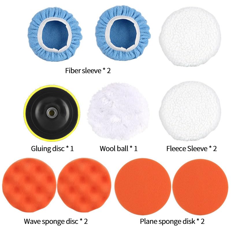110V 600W Dual-Action Polisher - Variable Speed Random Orbital Buffer Machine for Cars, Boats, Floors - Professional Detailing Kit with 5" Pads (600-3700 RPM) for Waxing, Polishing & Paint Correction