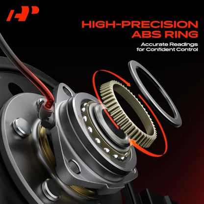 A-Premium 2 x Front Wheel Bearing and Hub Assembly with ABS & 5-Lug Compatible with Chevrolet Malibu 2004-2012, HHR SS 2008-2010, Cobalt SS 2008-2010, Pontiac G6 2006-2010, Saturn Aura 2007-2009