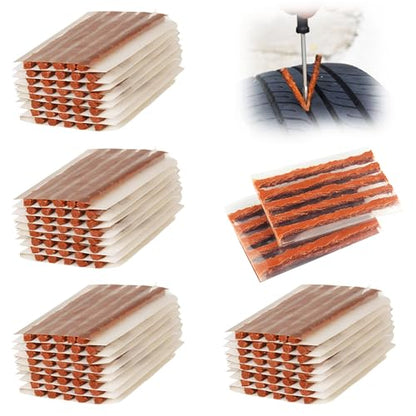 140PCS 4" Brown Tire Repair Strings, Automotive Tool Tire Repair Plugs, Tire Plugs Heavy Duty for Tubeless Tires Car, Bike, ATV - size: 140PCS