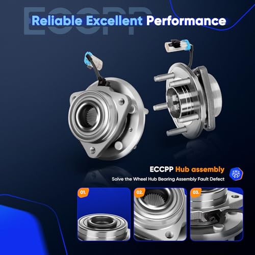 ECCPP 513276 Wheel Bearing Hub Assembly for Chevrolet Equinox 2007-2009 | for Saturn Vue 2008-2010 5 lugs w/ABS Sensor Pre-Greased Sealed - size: 513276