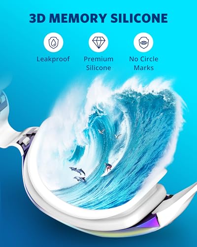 Aegend Swim Goggles, Swimming Goggles No Leaking Full Protect Adult Youth - color: Purple White
