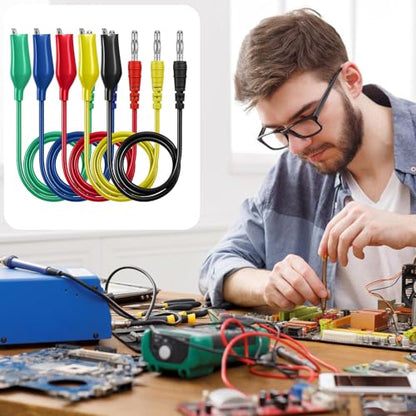 33PCS Back Probe Kit, Banana Plug to Copper Alligator Clip Test Leads Set with Wire Piercing Probes, 4mm Banana Plug Adapter for Automotive Diagnostic, Car Repairing