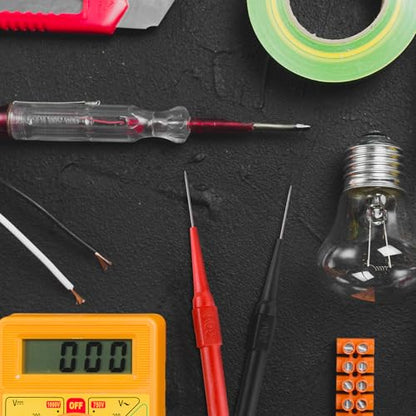 6 PCS 0.7 mm Stainless Steel Back Probe Pins Kit, Non-Destructive Insulation Wire Piercing Test Leads, Fieldpiece Multimeter Tester Probes Needle for Banana Socket Plug, Car Tester (Black & Red)