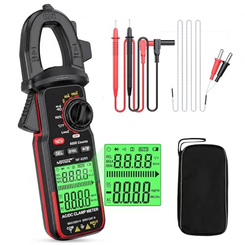 NOYAFA NF-629 Digital Clamp Meter Multimeter 6000 Counts TRMS | Capacitance Multimeter for 600V AC/DC Voltage, High AC Current, Capacitance, Diode Test, Continuity Test, Temperature