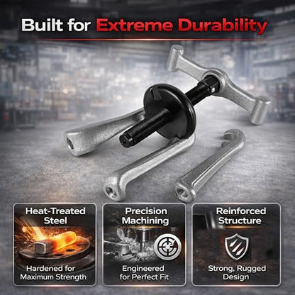 Camoo Universal Hub Puller 7394, Heavy-Duty Brake Drum Puller & Wheel Hub Removal Tool, Compatible with Most Vehicles, Professional Automotive Repair Tool