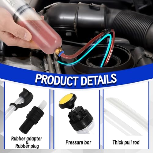 500CC Fluid Extractor Pump Kit with 28" Soft Hose & Two 12" Extension Tubes | Brake Fluid Manual Oil Change & Fill Syringe, Oil Syringe Powerful Suction Pump for Cars, Boats, Lawn Mowers, Golf Carts