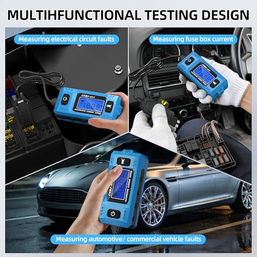 Joinfworld Car Fuse Tester Automotive Circuit Fault Probe Tester 20A 48V with Led Display & Front Lighting Car Relay Fuse Checker for Current Circuit Testing(No Battery Included)