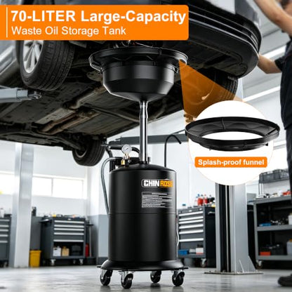 Upgraded Design Waste Oil Drain Tank, Pneumatic Oil Drainer, Oil Lift Drain and Extractor,Air Operated Drainer for Oil Change (Black-5702) - color: Black-5702