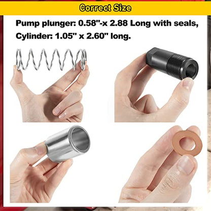 Replacement Pump Piston Pump Plunger Kit for Harbor Freight-Costco-Arcan-Matco 3 ton & 3 1/4 ton Floor Jack, Low Side Smaller of The Two Plungers