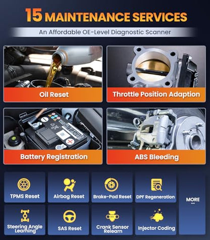 OBD2 Scanner for Jaguar Land Rover Full System Diagnostic Tool | OBDMATE OM501 Car Scanner with Oil Reset Battery Register...Full OBDII Functions Read&Erase Fault Codes, Free Software Update