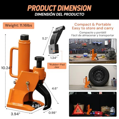 SEKAM Manual Tire Bead Breaker Tool for Tires Removal, 38"-42" Tire Changer with Handle and Rubber Pad, Heavy Duty Bead Buster Tool for ATV, UTV, Tractor, Truck, Motorcycle & Car Tires (Orange)
