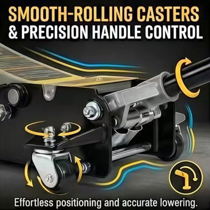 3 Ton Low Profile Floor Jack, All-Steel Heavy-Duty Hydraulic Car Jack with Dual Pistons Quick Lift Pump, Pro-Grade Garage Jack for Trucks SUVs, Lifting Range 3.35"-19.69"
