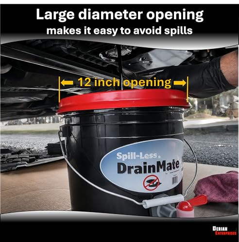 Spill-Less DrainMate™ 14 Quart Oil Drain Pan/Container - Made in USA
