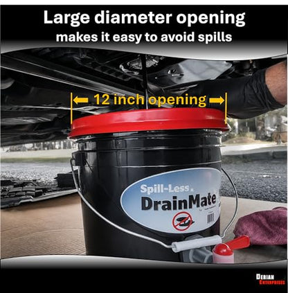 Spill-Less DrainMate™ 14 Quart Oil Drain Pan/Container - Made in USA