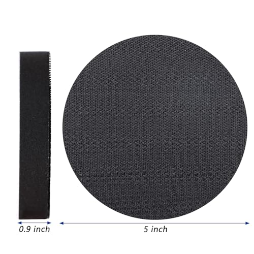 6 Pack Interface Pads, 5 Inch Hook and Loop Soft Density Sponge Cushion Buffer Backing Pad, Foam Sanding Interface Pads for Orbital Sander Automotive Woodworking Polishing - size: 5 inch - 6 Pack