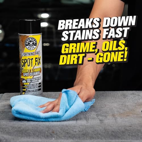 Chemical Guys, Lightning Fast Carpet Spot Cleaner, Aerosol, 18 oz, 2 Pack | Aerosol spot cleaner tackles coffee, soda and pet messes on carpet, seats and mats, spray, agitate and blot, 2pk - size: 18 Fl Oz (Pack of 2)