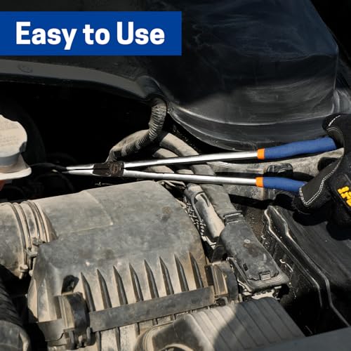 16'' Extra Long Needle Nose Pliers for Narrow and Limited Spaces | Straight Angled Nose, Long Reach Design, CRV Steel, Comfortable Grip, for Mechanics, Electricians, DIYers and Homeowners - style: 16'' Straight