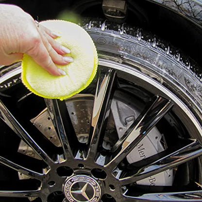 Microfiber Car Detailing Supply Kit Vehicle Cleaning Wash Wax Polish Buff Cloths Sponge Set
