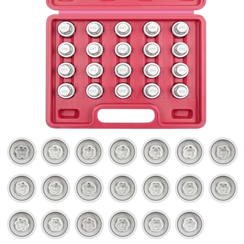 20PCS Wheel Locking Nut Key Kit Compatible with BMW Series, Wheel Lock Nut Socket Bolt Set, Wheel Anti-Theft Lug Nut Removal Tool, Anti-Theft Screw Remover - color: 20PCS 041-060 Scoket Set