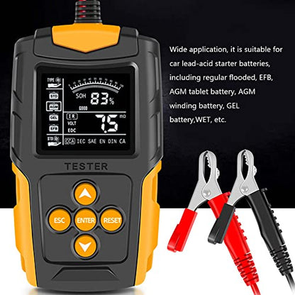Fydun Car Battery Tester Digital Analyzer with Multiple Protections for Car Truck Motorcycle 12V/24V